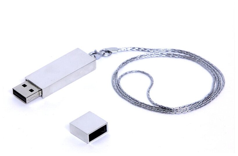 Флешка для нанесения логотипа в виде металлического слитка (4 Гб / GB USB 2.0 Серебро/Silver 201 Flash drive)