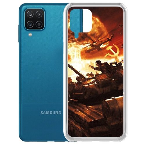 Чехол-накладка Krutoff Clear Case Красная Угроза для Samsung Galaxy A12 (A125) чехол накладка krutoff clear case стив и алекс для samsung galaxy a12 a125