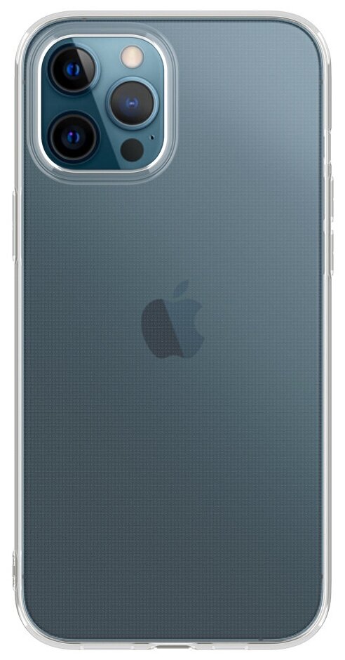 Чехол Deppa Gel Basic для Apple iPhone 12 Pro Max прозрачный PET синий - фото №5