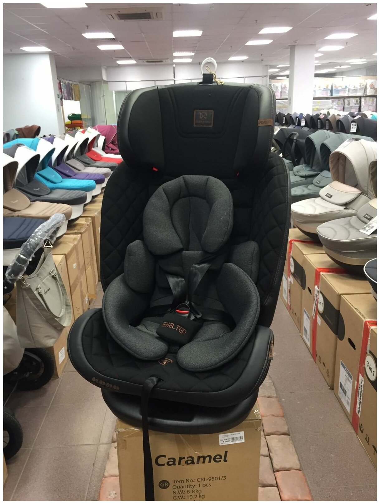 Удерживающее устройство Babycare Shelter ISOFIX гр. 0+/I/II/III черный/красный