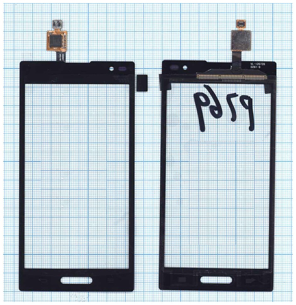 Сенсорное стекло (тачскрин) для LG Optimus L9 (P769) черное