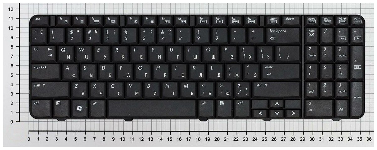 Клавиатура для ноутбука Compaq Presario CQ60-215TU черная