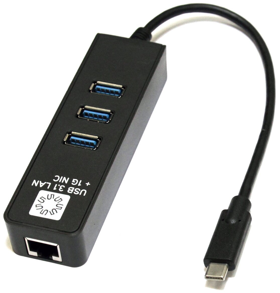 Сетевая карта 5bites USB 3.1 - 3xUSB 3.0 - RJ45 1G Black UA3C-45-10BK