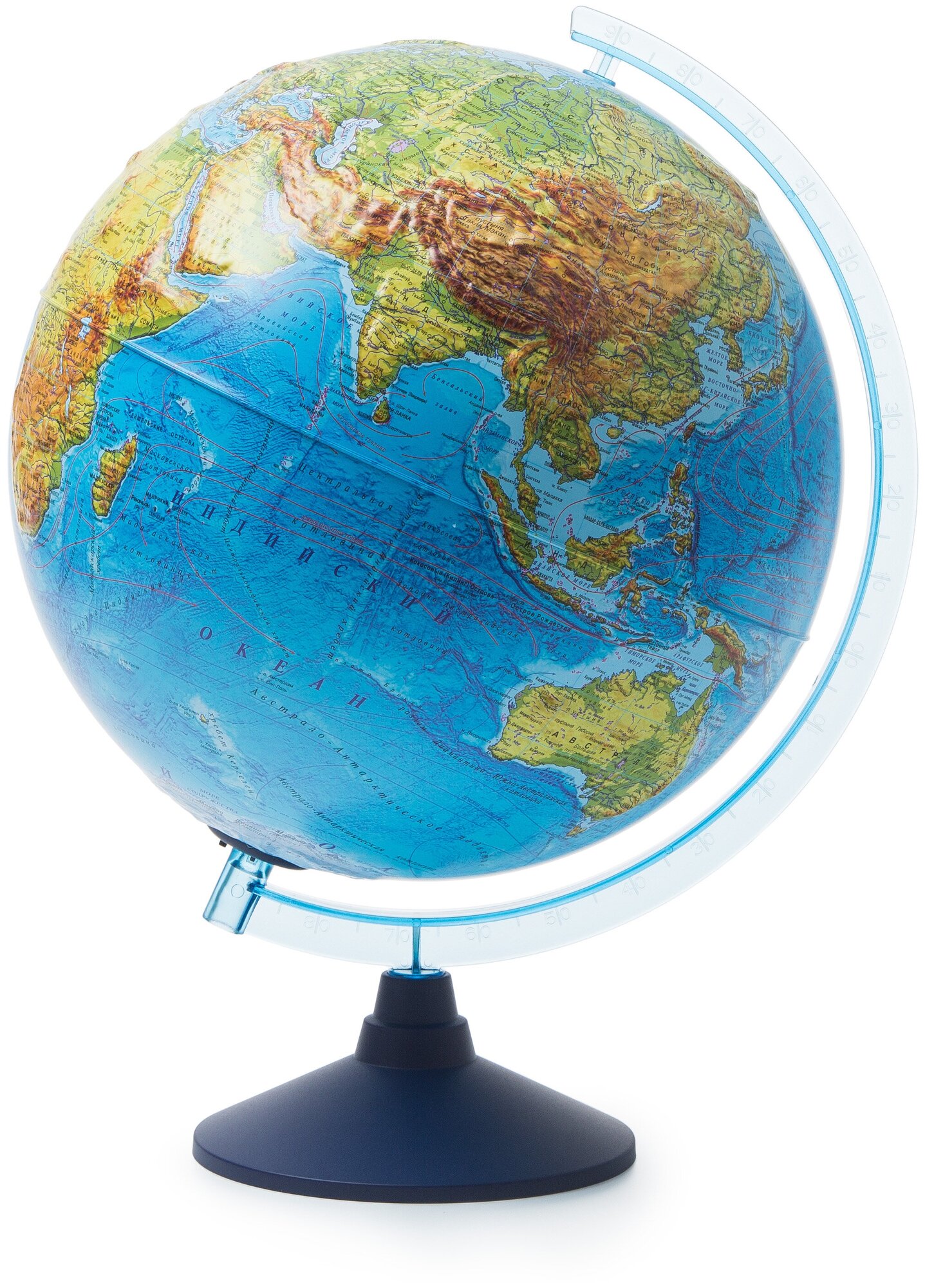 Глобен Глобус земли D-32 физико-политический рельефный с подсветкой от батареек/ Серия Классик Евро