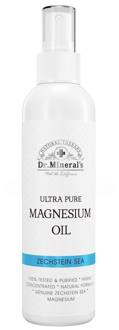 Dr.Minerals Zechstein, магниевый спрей от боли в мышцах, для укрепления волос, флакон, 250 мл