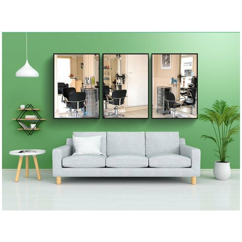 фото Набор модулных постеров для интерьера "салон, интерьер, парикмахер" 60x90 см. в тубусе, без рамки lotsprints