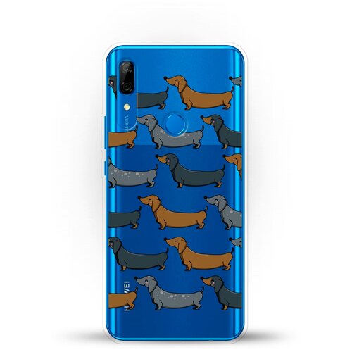 фото Силиконовый чехол узор из такс на huawei p smart z andy & paul