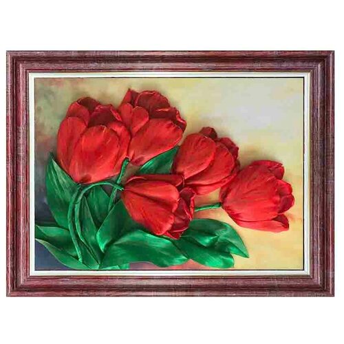 фото Набор для вышивания каролинка №09 лентами тюльпаны 3031 325 х 25 см 1 шт.