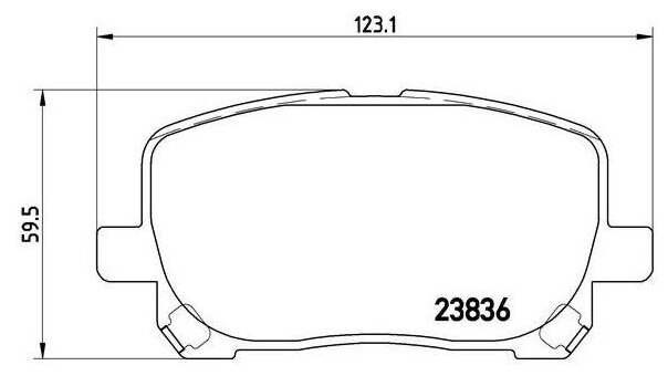 Дисковые тормозные колодки передние TRIALLI PF 4348 для Toyota Avensis Verso Toyota Avensis Toyota Noah (4 шт.)