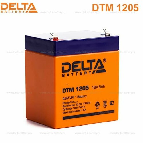 Аккумулятор 12В/5Ач | код DTM 1205 | Delta (10шт. в упак.) батарея для ибп delta dtm 1205 12в 5ач