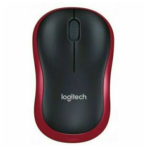 Беспроводная мышь Logitech M186 (черный/красный)