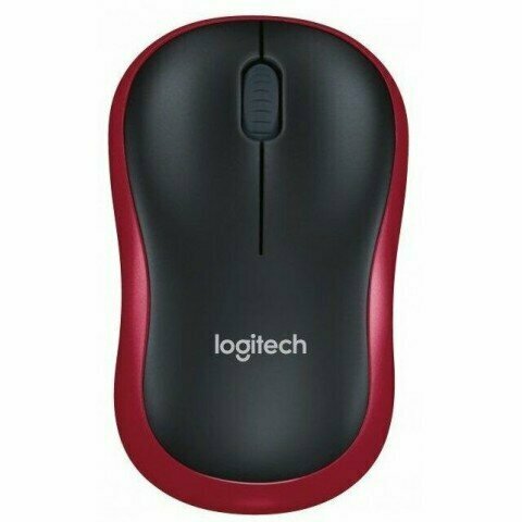 Мышь Logitech M186, черный/красный (910-004133) - фото №1