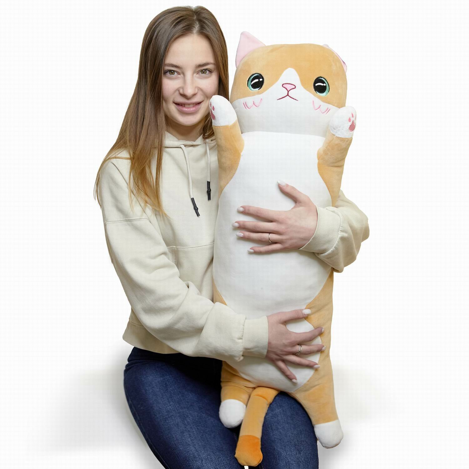 Игрушка мягкая Abtoys Кот длинный 90 см - фото №5