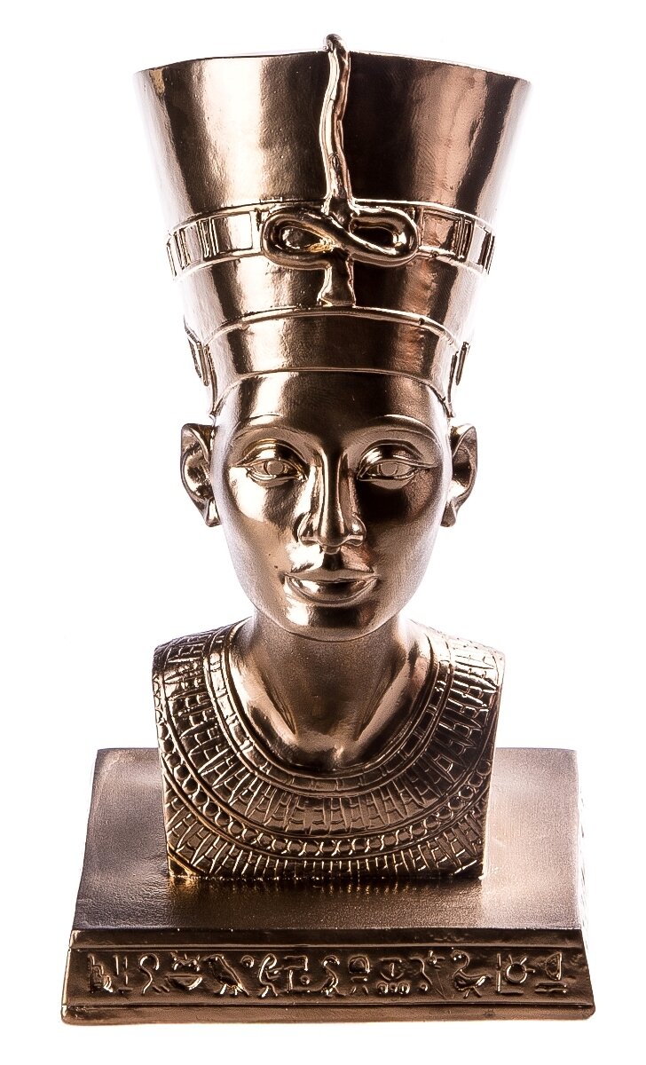 Статуэтка бюст Нефертити 16 см гипс цвет бронза