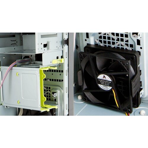 Корпус Inwin EFS063BL RB-S500HQ7-0 черный 500W mATX 2xUSB3.0 audio корпус matx inwin efs052 6190352 черный бп 600w 2 usb 3 0 audio