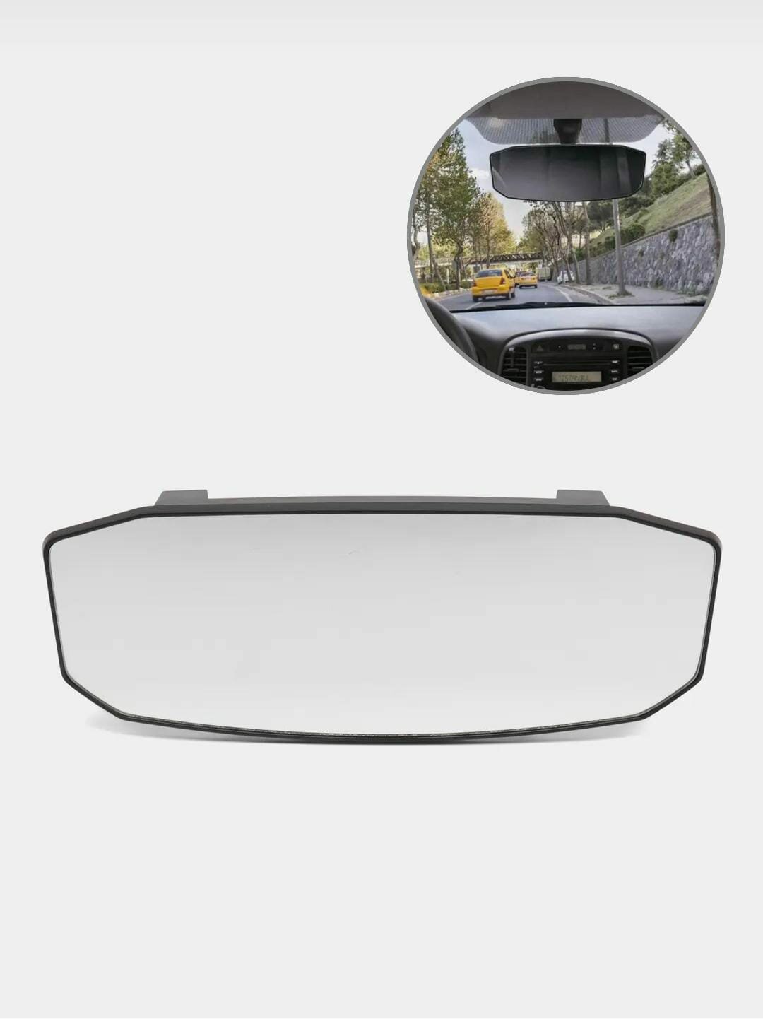 фото Зеркало салона накладное широкоугольное универсальное 24,4 см * 9 см