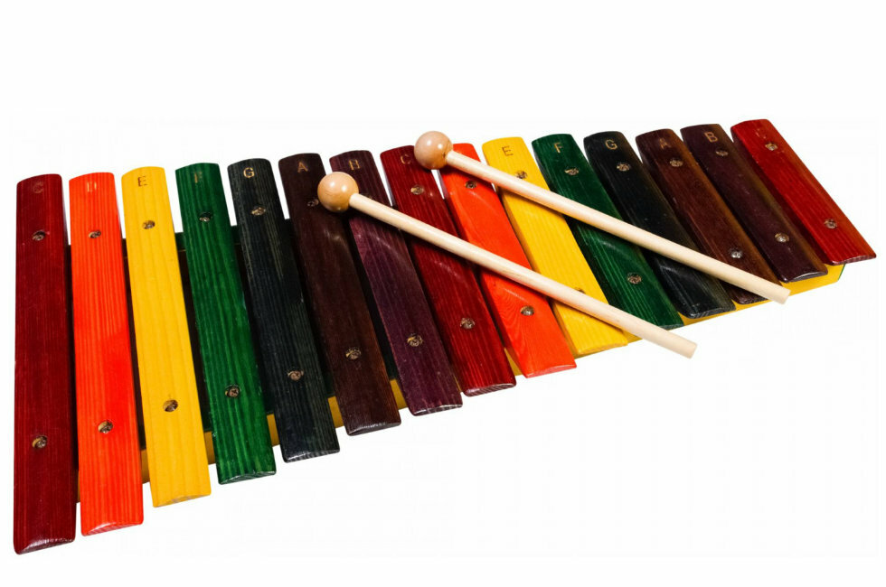 Ксилофон FLIGHT FX-15С - (15 нот), разноцветный, 2 палочки FX-15С/DNT-45341