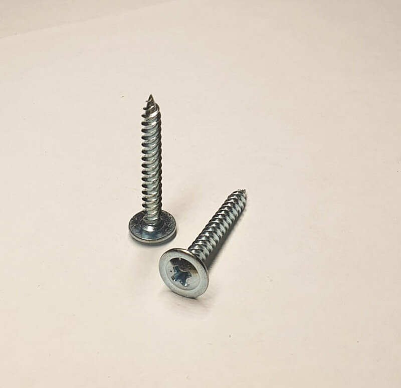 фото Саморез Gsmetiz белый 4,2х32 с пресс шайбой оцинкованный.- коробка 1 кг