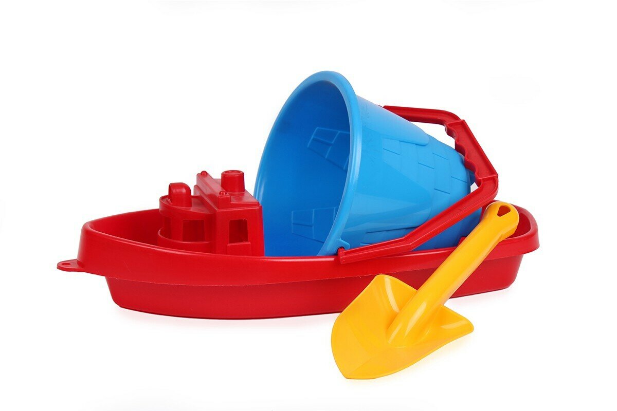 Набор для песочницы красный технок лопатка детская для песочницы / ведерко для песочницы / игрушки для песочницы / корабль игрушка / кораблик игрушка / кораблик для ванной