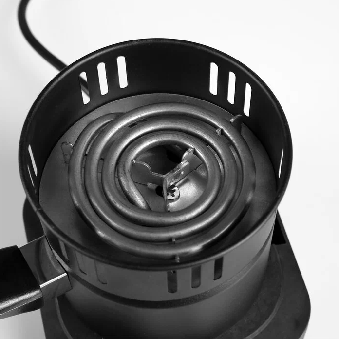 Плита для углей, электрическая, от сети, плитка для розжига, 16 x 15 см, черная - фотография № 3