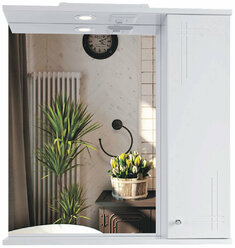 Зеркальный шкаф подвесной SanStar Июнь 70 для ванной комнаты белый