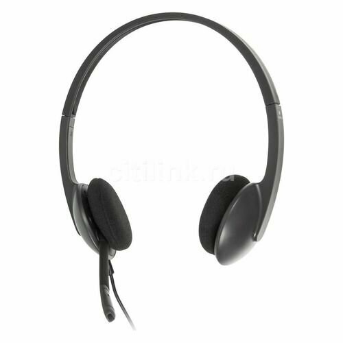 Гарнитура Logitech H340 для компьютера накладные проводные черный 981-000509 5190₽