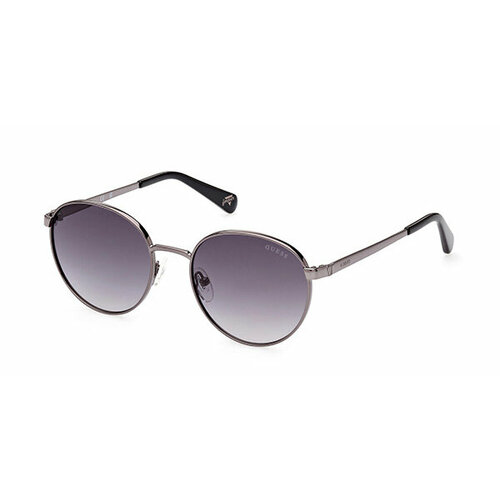 фото Солнцезащитные очки guess gus 5214 06b, прямоугольные, оправа: металл, с защитой от уф, градиентные, черный
