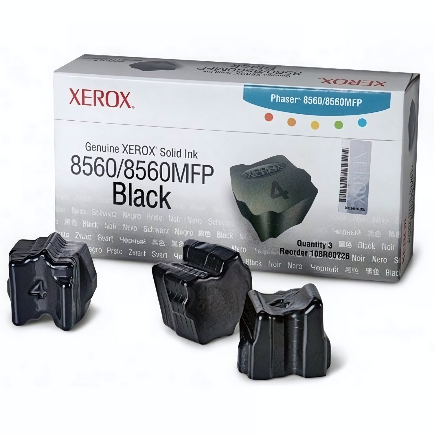 108R00767 Чернильные картриджи Xerox Phaser 8560/8560W черные - пакет из 3 штук по 1000 страниц каждый