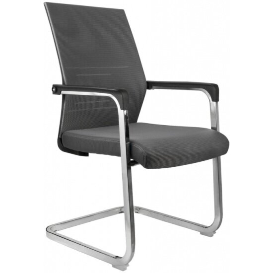 Кресло офисное Riva Chair RCH D818 Серая сетка. на полозьях