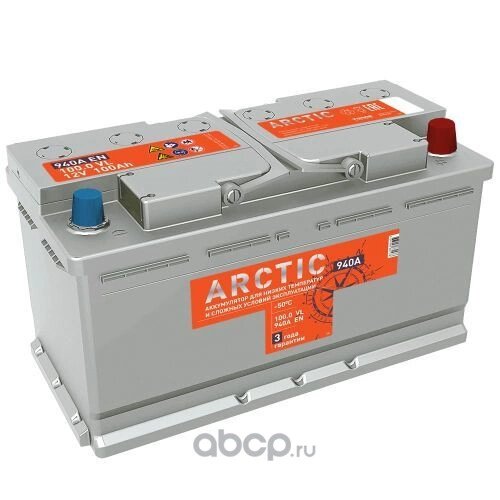 Аккумулятор титан Arctic 100А/ч обратная полярность TITAN 4607008881578