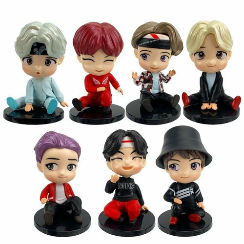 Набор фигурок БТС / BTS Bangtan Boys 7шт set 7шт set 3 (8см) kpop bangtan boys мини фото карты официальные те же love yourself lomo карты премиум фотографии