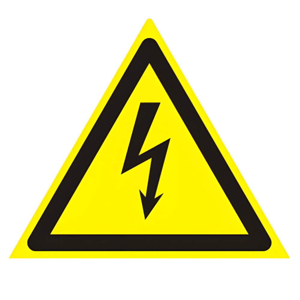 Знак предупреждающий "Опасность поражения электрическим током", 200х200х200 мм, 610007/W08 упаковка 10 шт.