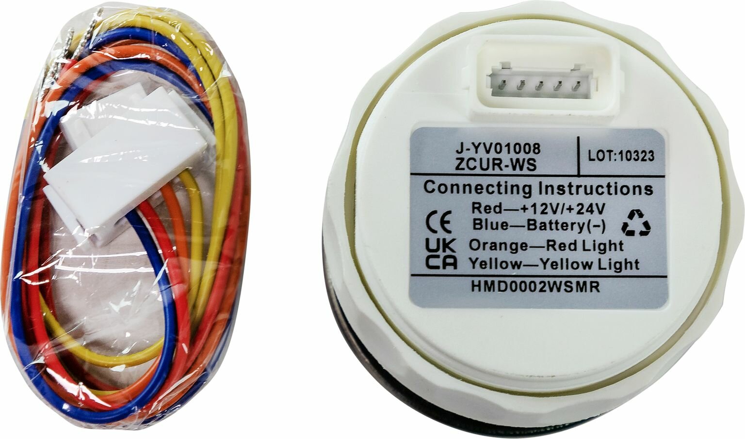 фото Tainor Счетчик моточасов цифровой 0-99999, 9 ч, белый циферблат, нержавеющий ободок, д. 52 мм JMV00291_KY39202