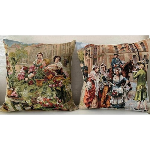 Гобелен, комплект гобеленовых интерьерных наволочек 