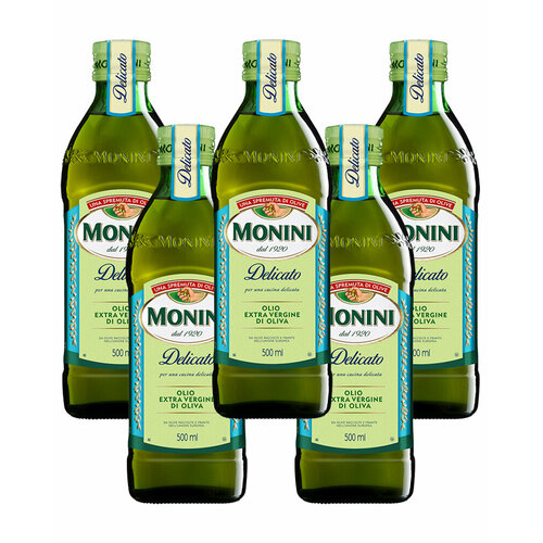 Масло оливковое Monini Экстра Вирджин Деликато 0,5 л. - 5 шт