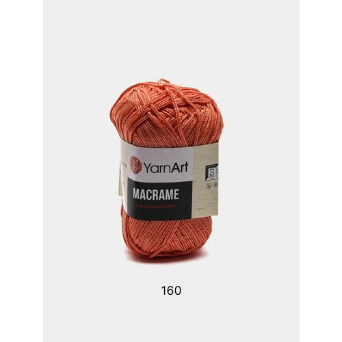 шнур для макраме хлопковый 4мм 100м 2 штуки Пряжа YarnArt Macrame, Цвет: Манго