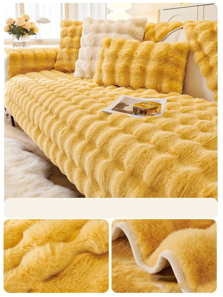 Плюшевый чехол для дивана, 30X50CM Pillowcase, Желтый