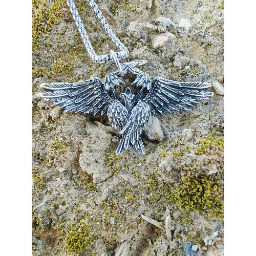 Колье длина 60 см серебряный 550₽