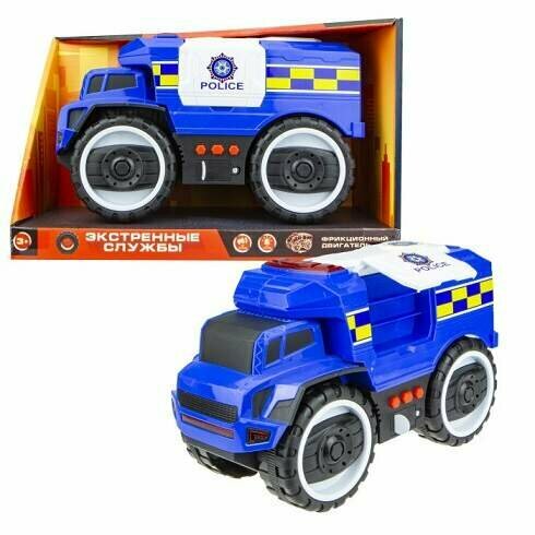 1TOY Машинка Экстренные службы грузовик полиция фрикционный Т16948