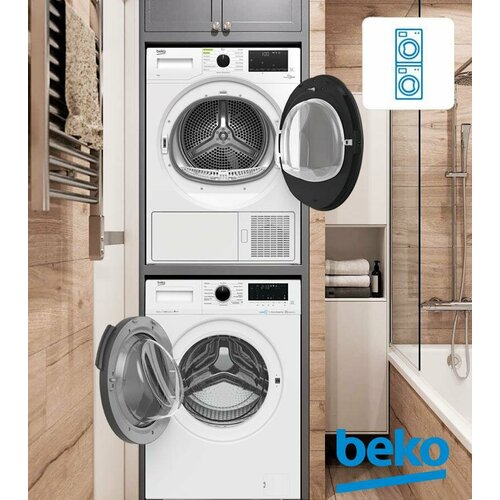 BEKO комплект для установки в колонну Стиральная машина WSPE6H616W Сушильная машина DF7439SXUV соединительный элемент 118752₽