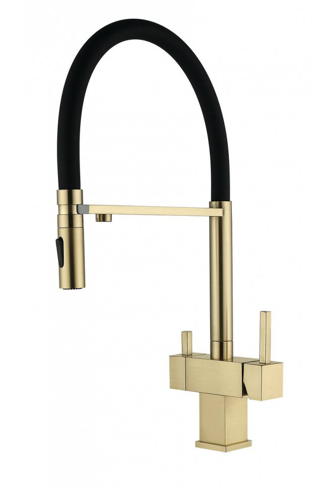 Смеситель для кухни под фильтр на магните GROCENBERG GB4098MG золото матовое