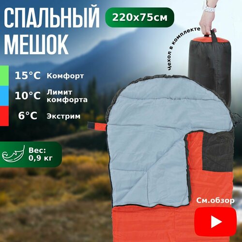 Спальный мешок туристический Green Glade Atlas 220, спальник летний 220x75 см
