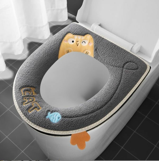 Мягкое сиденье для унитаза/мягкий чехол на молнии/накладка для унитаза.