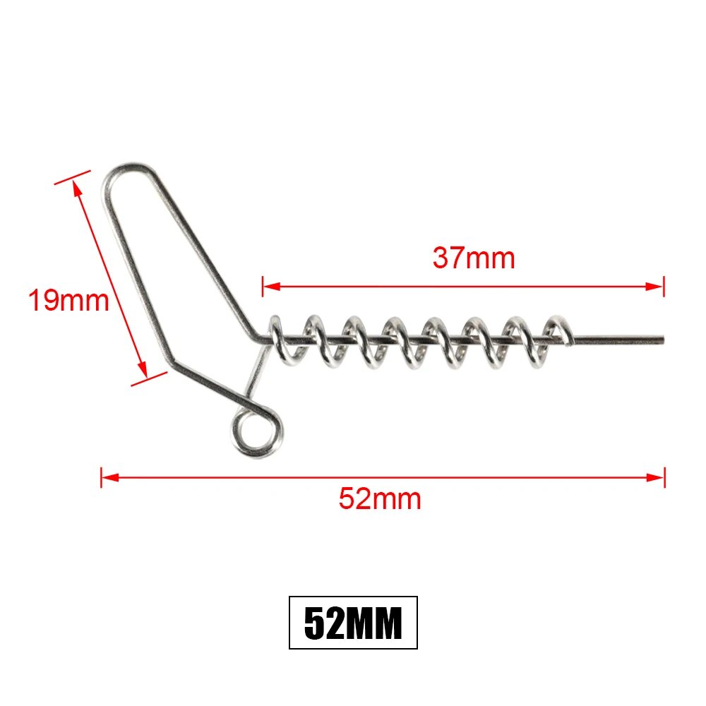 Spinpoler Спиральные спирали для мягкой приманки из нержавеющей стали 20 шт 52mm