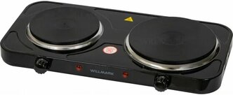 Электрическая плита WILLMARK 1000 Вт, 1500 Вт, корпус из нержавеющей стали, черный НS-215 2000609