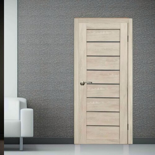 Изображение товара Межкомнатная дверь B 22 Медовый дуб 700х2000 матовое стекло (комплект с погонажом)