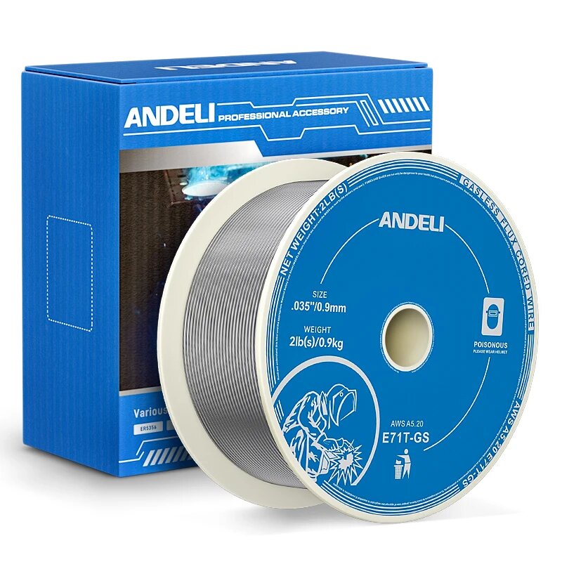 ANDELI порошковая сварочная проволока E71T-GS 0,8/0,9 мм 1 кг, 0.8 мм