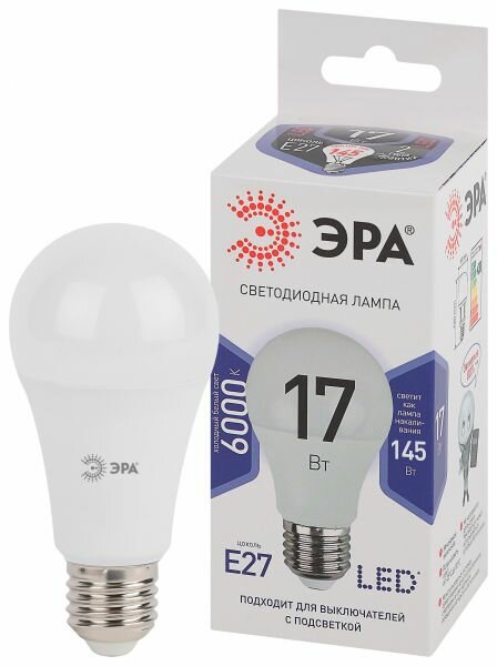 ЭРА LED A60-17W-860-E27 (диод груша 17Вт хол E27) Б0031701