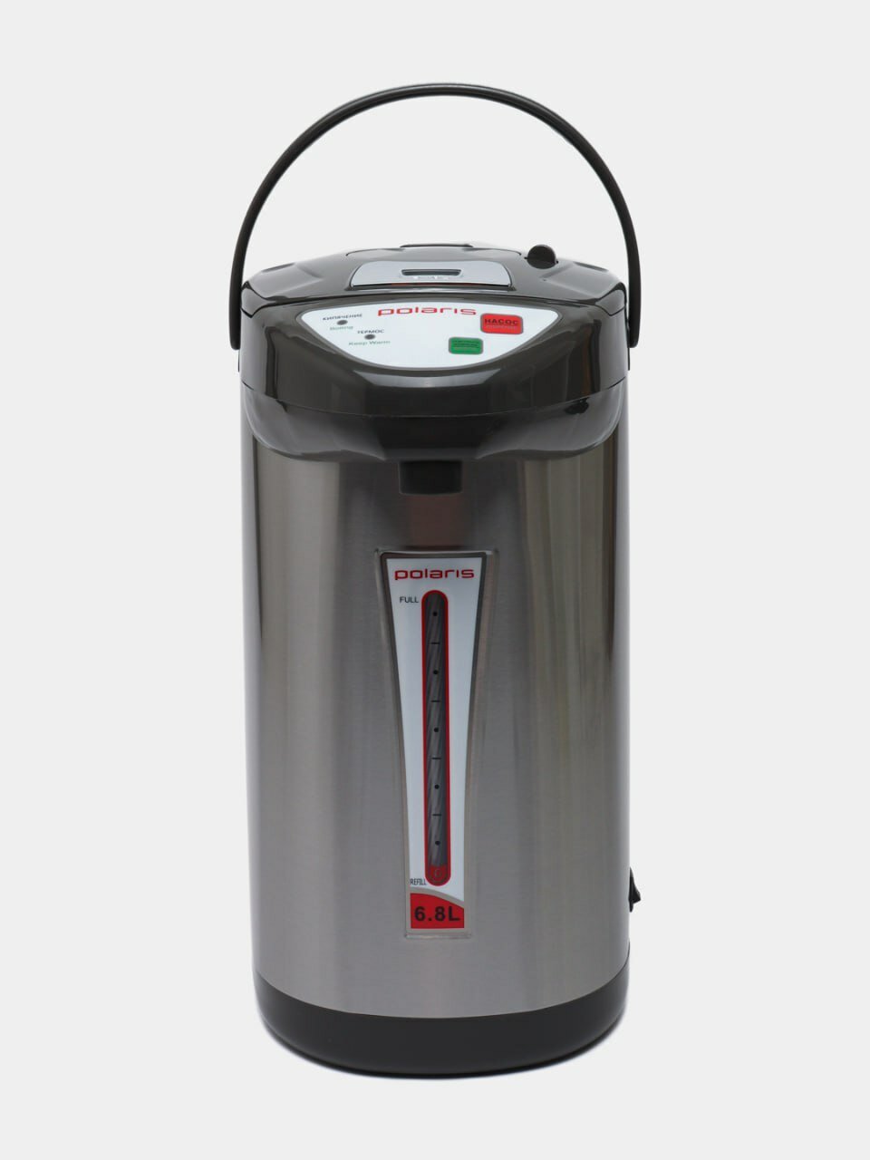 Термопот Polaris PWP 3069, нержавеющая сталь, функция энергосбережения, 6,8 л