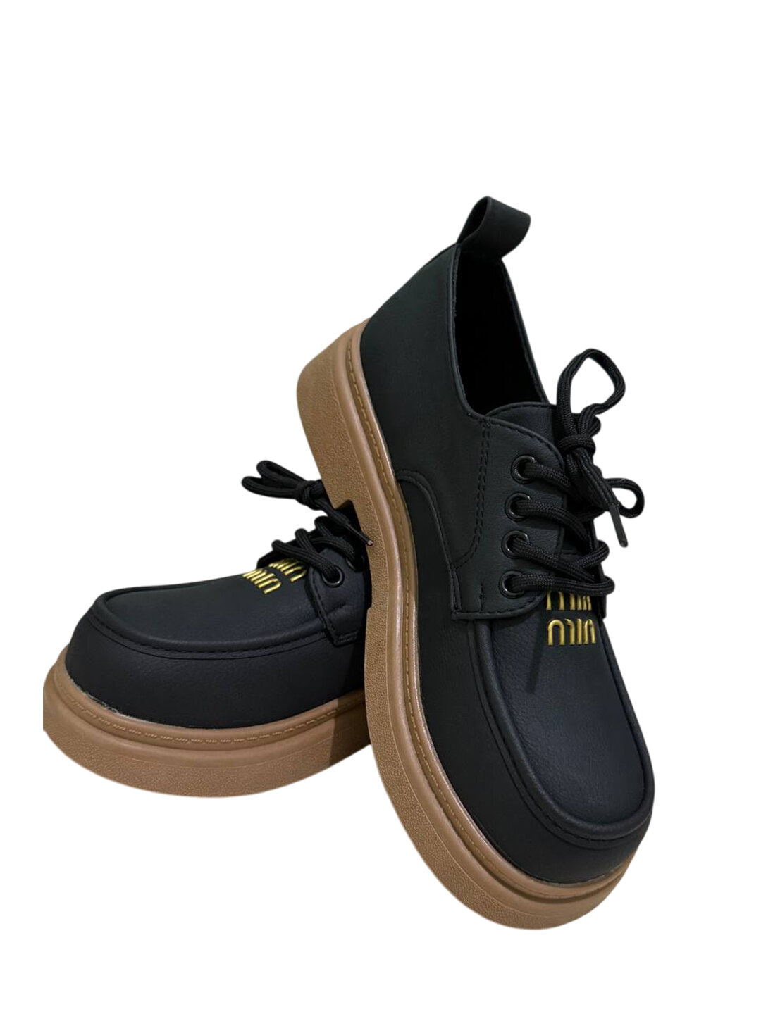 Туфли Miu Miu, размер 40, 020 черный матовый